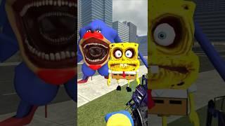 SONIC TAPES or SPONGE BOB TAPES vs HYDRAULIC PRESS in Garry's Mod !