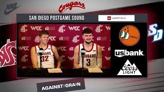 WSU MBB: Dane Erikstrup/Ethan Price San Diego Postgame | 2/27/25