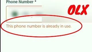 OLX Fix This phone number is already in use Problem Solve