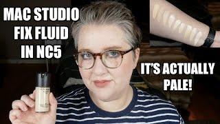 MAC NEW Studio Fix Fluid in NC5 | demo, swatches | pale skin, over40 makeup