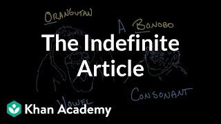 The Indefinite Article | Parts of Speech | Grammar | Khan Academy