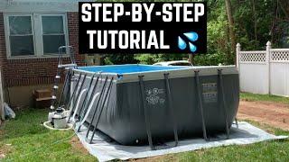 18 ft Intex Pool Installation | Intex Saltwater System Installation | Intex Pump Setup