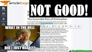 Article Forge Review  - BAD! - ArticleForge vs Article Builder Content Generation Tool