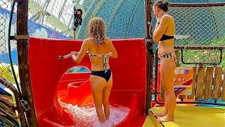 Water Slides at Tropical Islands in Krausnick, Germany