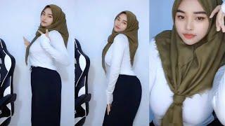 Asian Beautiful Hijab Style White Outfit Very Beautiful