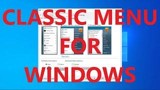 How To Make The Windows Menu Look And Act Like Classic Windows