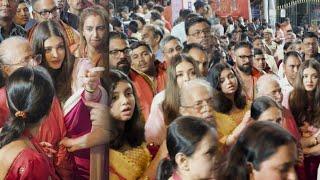 WATCH How Aishwarya Rai Taking Care of Her Mother & Daughter Arrives For GSB Ganpati Darshan