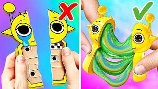 Cardboard Sprunki vs Squishy Sprunki *DIY Games & Squishy Fidgets*