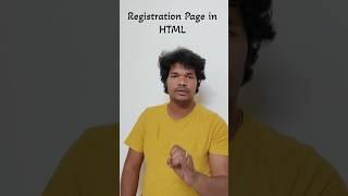 Registration Page in HTML #html #html5 #htmlshorts #htmltutorial #techshareskk #webdevelopment