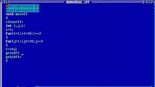 How to print 1 to 10 numbers table in C language