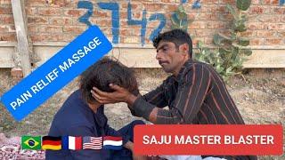 ASMR SAJJU MASTER MOST RELAXING HEAD AND BACK MASSAGE | STRESS RELIEF WITH CRACKS #asmrmassage