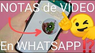  Cómo ENVIAR NOTA de VOZ con VÍDEO en WHATSAPP FÁCIL y RÁPIDO