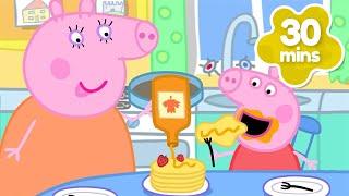 Mummy Pig's Pancake Breakfast | Peppa Pig Full Episodes | 30 Minutes of Kids Cartoons