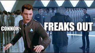 Detroit Become Human - Machine Connor Freaks Out & Connor Gives All The Wrong Answer (All Dialogue)