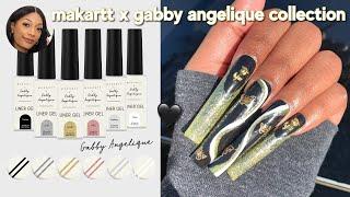 NEW Makartt x Gabby Angelique Gel Liner Collection | 3XL Easy Swirl Design | Glitter French Tips