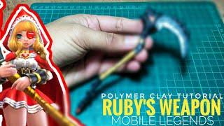 Ruby's Scythe - Polymer Clay Tutorial (Mobile Legends Bang Bang)