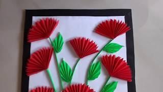 Easy Wall hanging Idea with Beautiful  Paper Flower | DIY | Beautiful Home Decor/ Wall Decor Idea