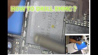 HOW TO DRILL EMMC IC  OR ANY BGA CHIPS TO KEEP PCB SAFE FROM BURNING/OVERHEATING TUTORIAL