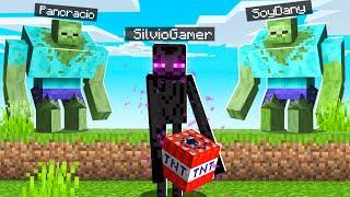 Minecraft: 2 ZOMBIES MUTANTES vs 1 ENDERMAN CORREDOR  SILVIO vs 2 ASESINOS en MINECRAFT SPEEDRUN