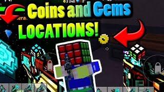 SECRET Coins and Gems LOCATIONS in World 4! (Part 1) | Pixel Gun 3D 16.0.0 Update