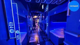 Trying $14 Capsule Hotel in Osaka Japan like Tron | Esports Hotel e-ZONe