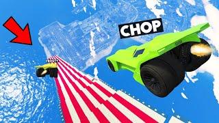 GTA 5 MEGA RAMP JUMPING SUPER SPEED CARS WITH CHOP