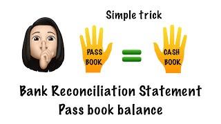 #3 Bank Reconciliation Statement Pass book balance
