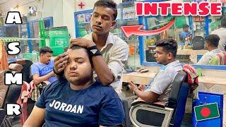 AMAZING SLEEP MASSAGEAwesome ASMR Head Massage and Back Massage In ASMR Barber Shop | Neck Crack 