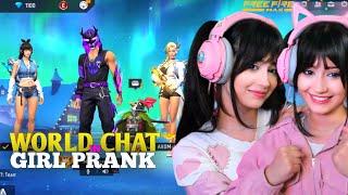 World Chat Prank Free Fire Max YouTube Video | Free Fire Prank Video   | Free Fire 2024 Prank Video