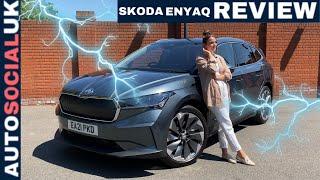 2021 Skoda Enyaq iV review - The best electric family SUV on the market? Suite 80 77kWh UK 4K