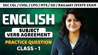 Subject - Verb - Agreement | Practice set -1 | English Grammar || SSC CGL