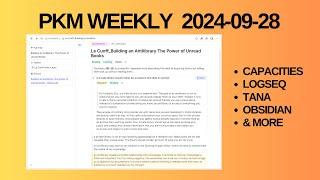 PKM (Personal Knowledge Management) Weekly Update 2024-09-28