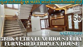 30x40 | BDA | 5BHK | Lavish Independent Triplex House For sale in Bangalore | Nagarbhavi | (4.15cr)