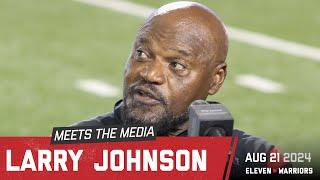 Larry Johnson discusses Jack Sawyer being named a captain, JTT, OSU's defensive linemen