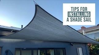 How to Install a Shade Sail with DIY Cable Railing and a few tips to make it go smoothly | Tutorial