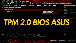 Como activar TPM 2.0 en la BIOS de ASUS