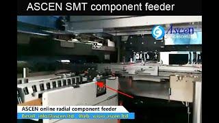 Robotic radial tape component feeder