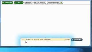 How to send a SMS with Skype - Windows