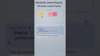  Master CSS3 Justify-Content Property for Perfect Alignment! ||#shorts #shortvideo #htmlcssjs