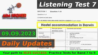 Listening Practice Test 7| Hostel Accommodation in Darwin #ieltslistening #ieltstest