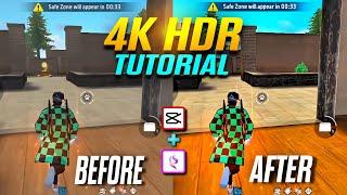 Freefire HDR Quality Tutorial By @dnbstars || How To Increase Freefire Video Quality 