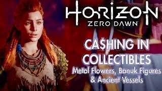 Horizon Zero Dawn - Trading Your Collectables At Meridian Metal Flowers, Banuk & Ancient Vessels