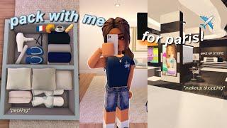 pack with me for paris | roblox bloxburg