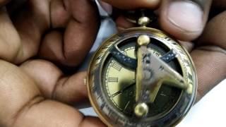 How to use Artshai Sundial Design Pocket Watch