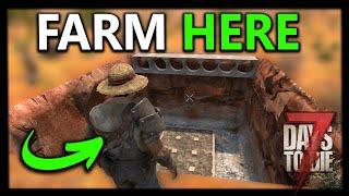 Secret Underground Farming BASE in 7 Days to Die – Never Starve Again!