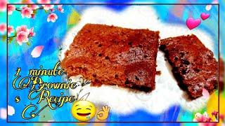 #Shorts # 1 Minute Brownie Recipe | Lifeskills with Noor |