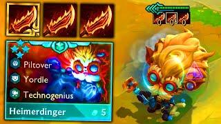 BEST IN SLOT HEIMERDINGER 4 STAR ON 1-1⭐⭐⭐⭐ | TFT SET 9.5