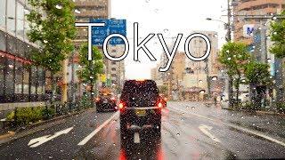 Япония. По Токио на авто под звук дождя | Japan. Car Tokyo Drive Rain Sound | Relax  ASMR АСМР