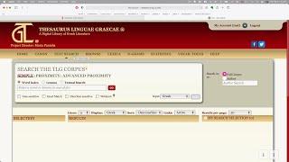 Introduction to the TLG (Thesaurus Linguae Graecae)