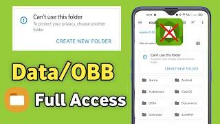 Can't Use This Folder Problem || Obb File Access || Access Data Obb Files Android 13 14